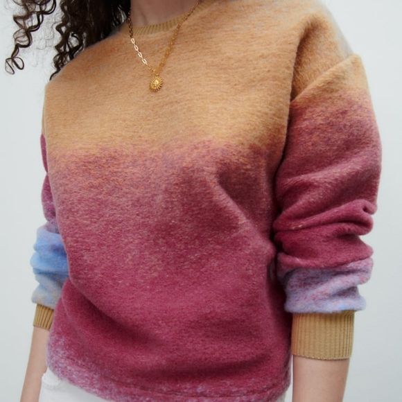 SOFT WOOL TIE-DYE SWEATSHIRT - Picture 4 of 12
